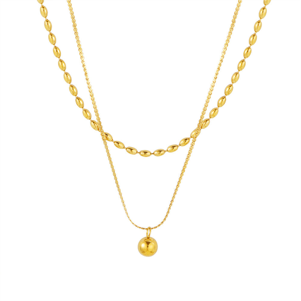 Golden Double-Layer Necklace – Minimalist Glow of Grace