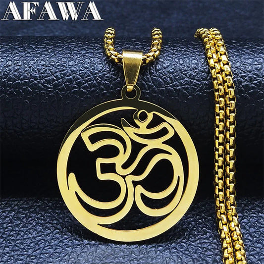Om Symbol Women/Men gold Color Pendants