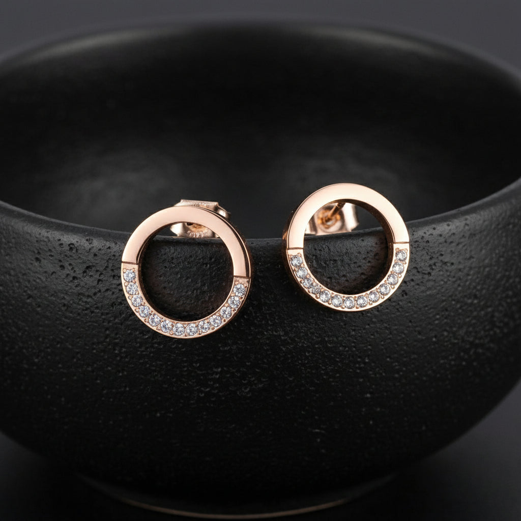 Crystal Wedding Earrings – Timeless Golden Treasure