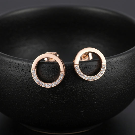 Crystal Wedding Earrings – Timeless Golden Treasure