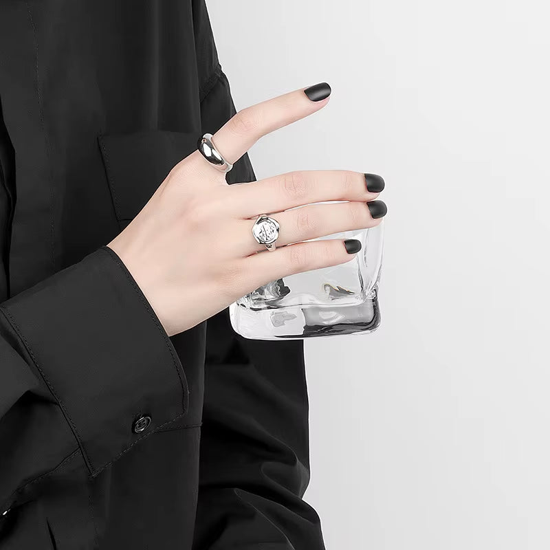 Geometric Adjustable Ring – Trendy Open Design