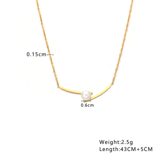 Pearl Gold Pendant Necklace – Graceful Glow of Elegance