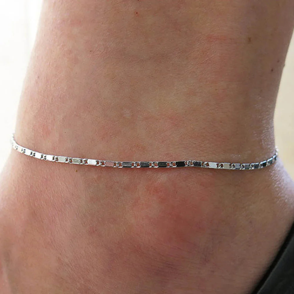 Whispers of Bloom: Plum Blossom Anklet in Tibetan Silver: Luxe Anklet for Serene Souls silver chain