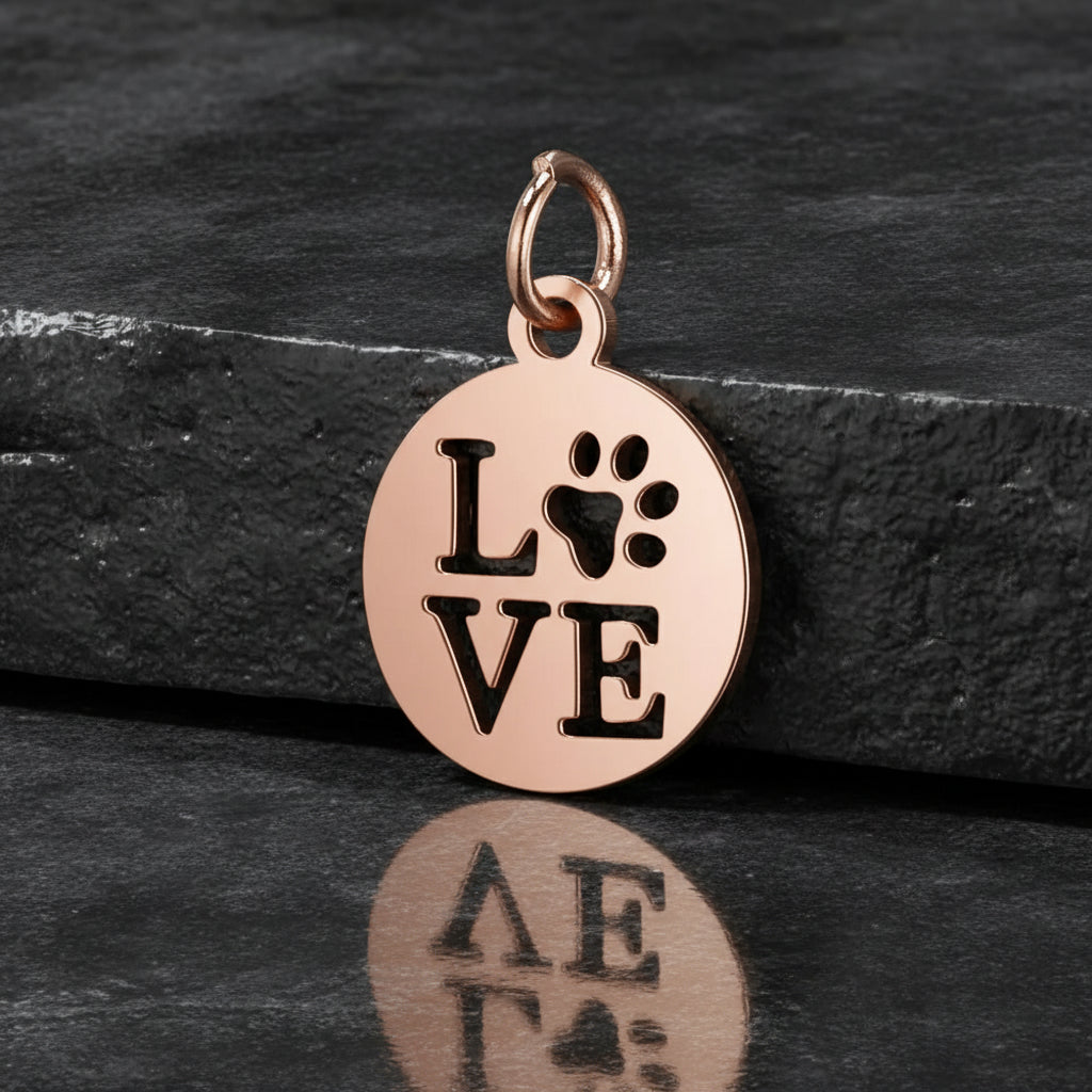 rose gold love paw