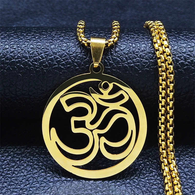 Om Symbol Women/Men gold Color Pendants style