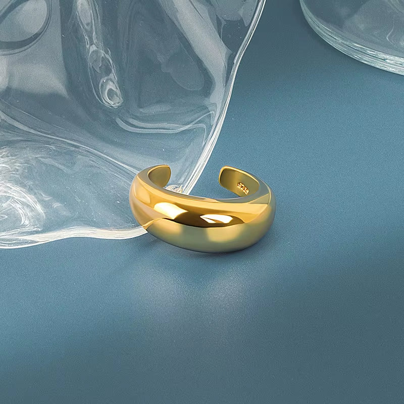 Geometric Adjustable Ring – Trendy Open Design
