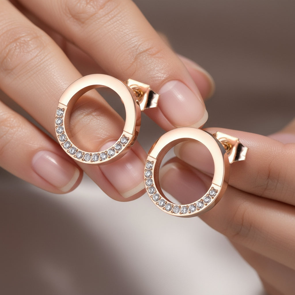 Crystal Wedding Earrings – Timeless Golden Treasure
