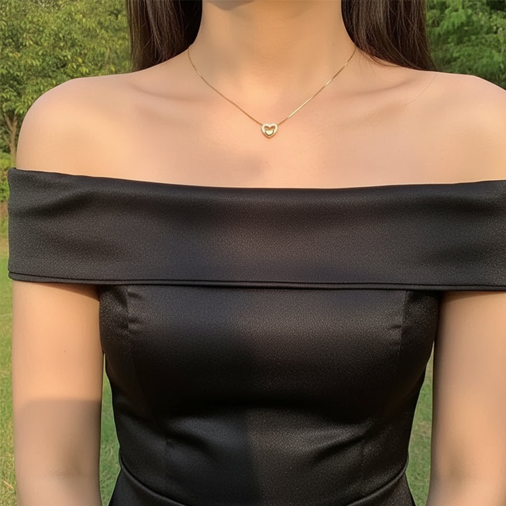 Twin Heart charm Necklace– Symbol of Love & Connection