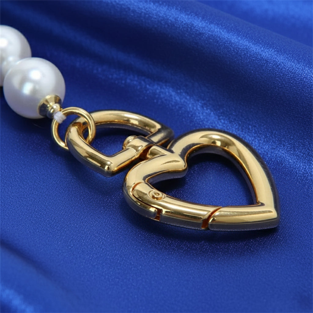 Radiant Threads - Elegant Imitation Pearl Charm Necklace