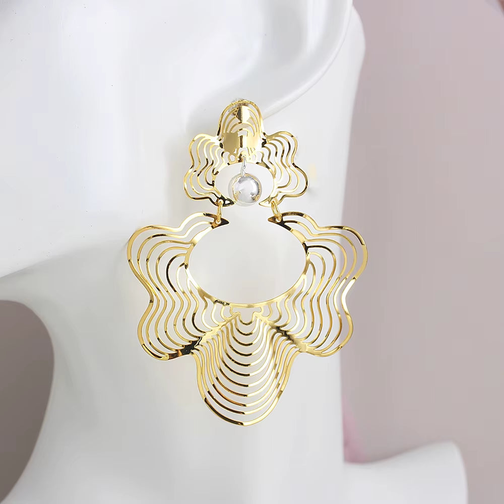 Unique Copper Hoop Earrings – Bold Statement Earrings