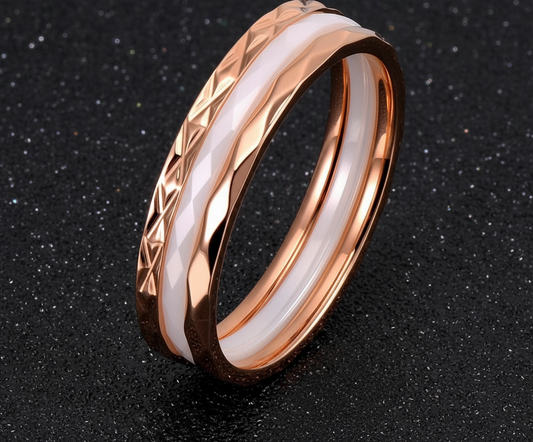 Dual-Tone Vow Band – Classic Love, Modern Ring