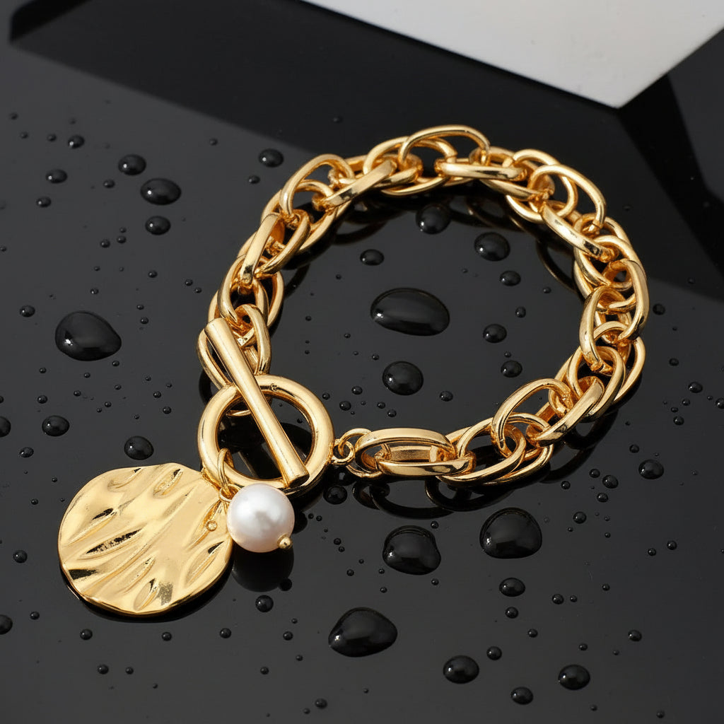 Sunwoven Links – Bohemian Gold Chunky Chain Bracelet