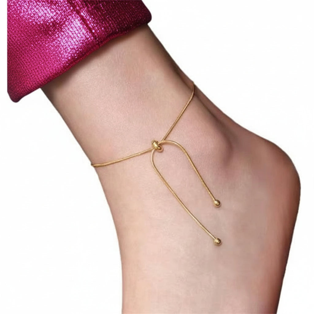 Stylish Thin Chain Anklet – Modern Adjustable Foot Bracelet