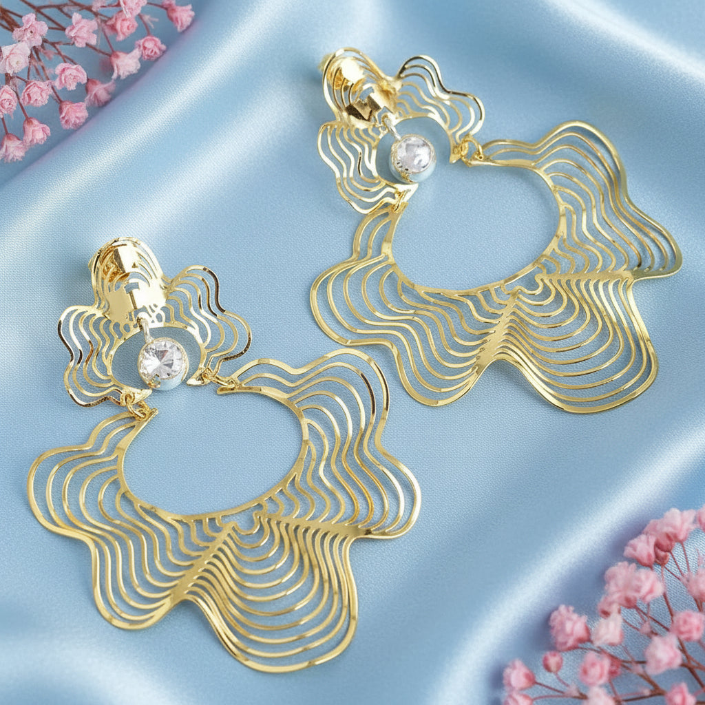 Unique Copper Hoop Earrings – Bold Statement Earrings