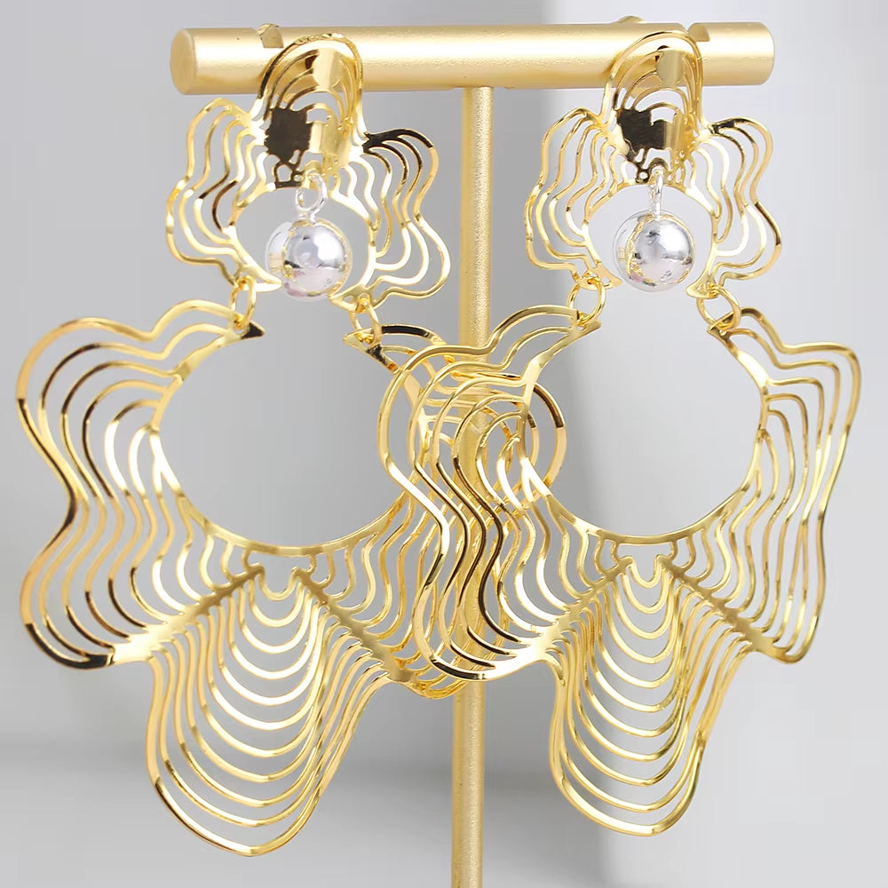 Unique Copper Hoop Earrings – Bold Statement Earrings