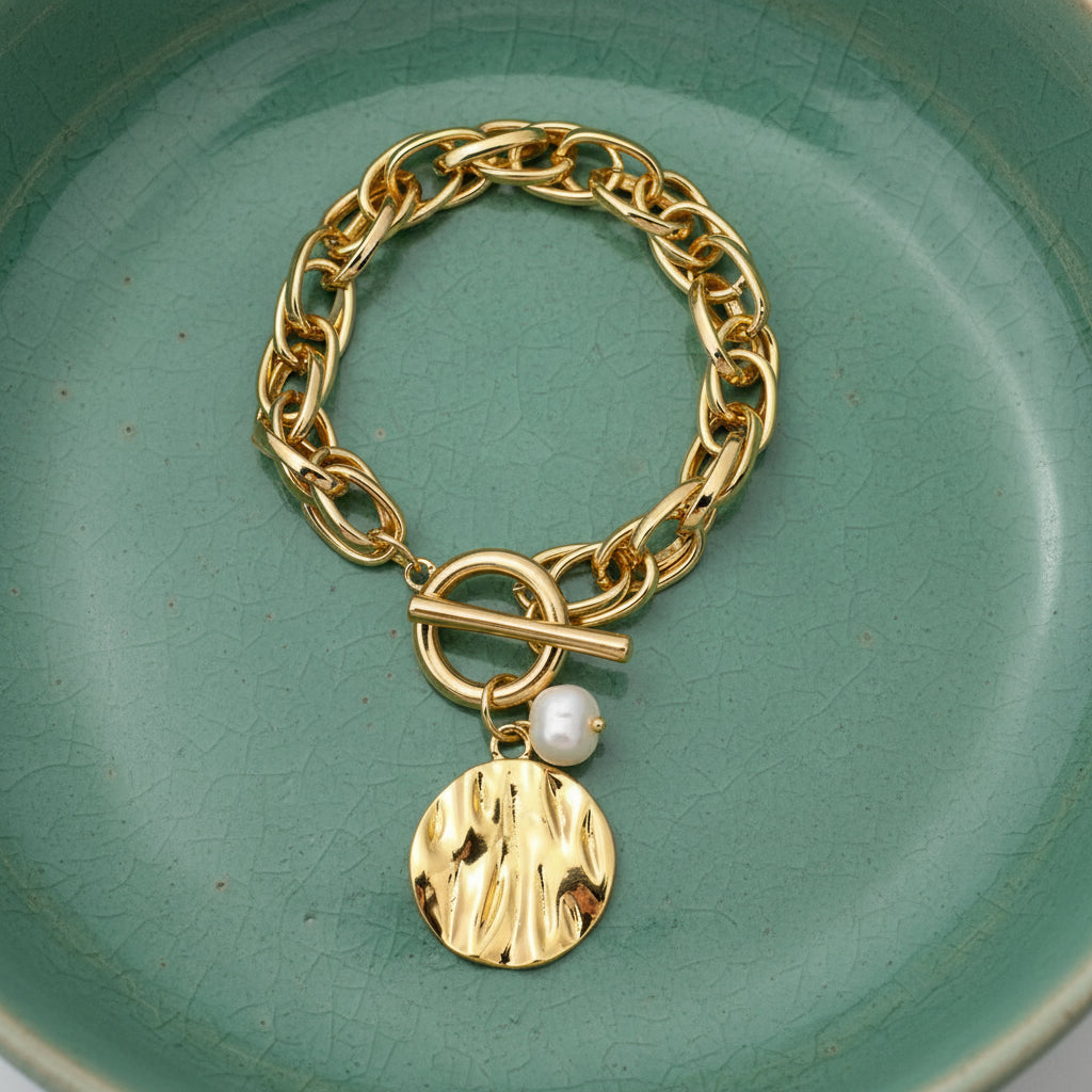 Sunwoven Links – Bohemian Gold Chunky Chain Bracelet