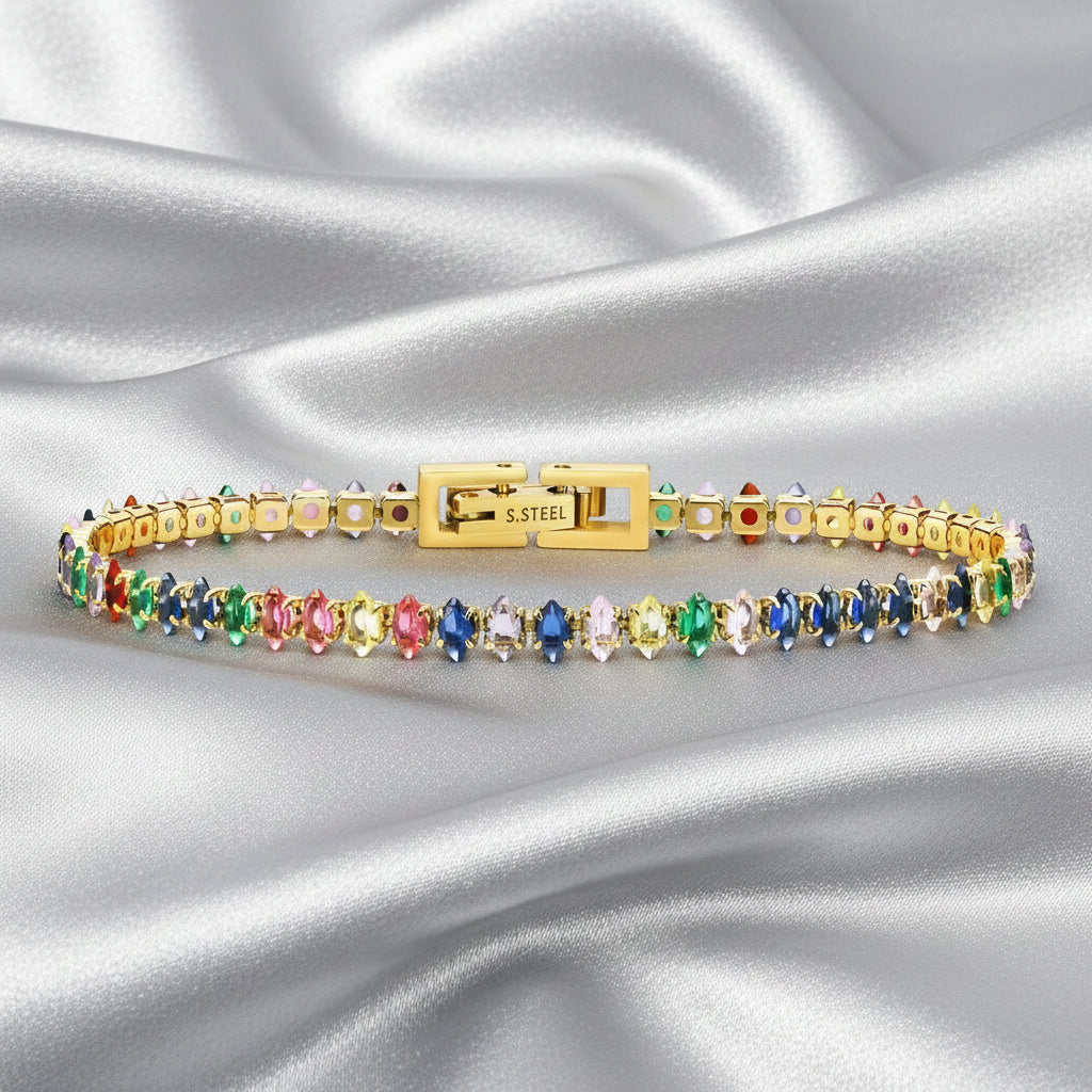 Luxury Colorful Tennis Bracelet– Vibrant Fashion Jewelry