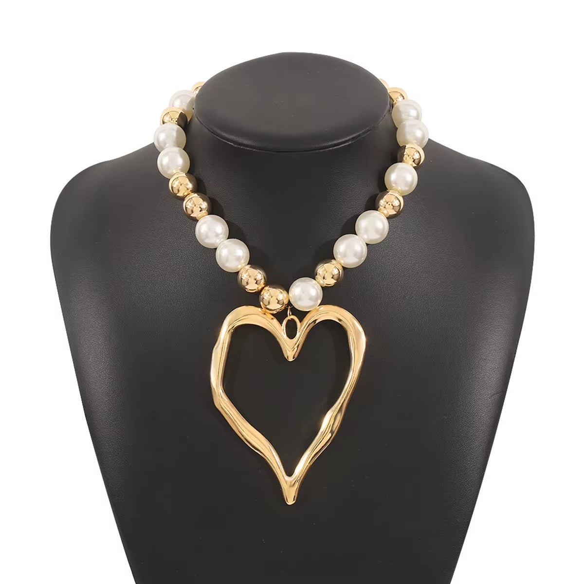 Pearl Rebel– Irregular Pearl Charm Statement Necklace