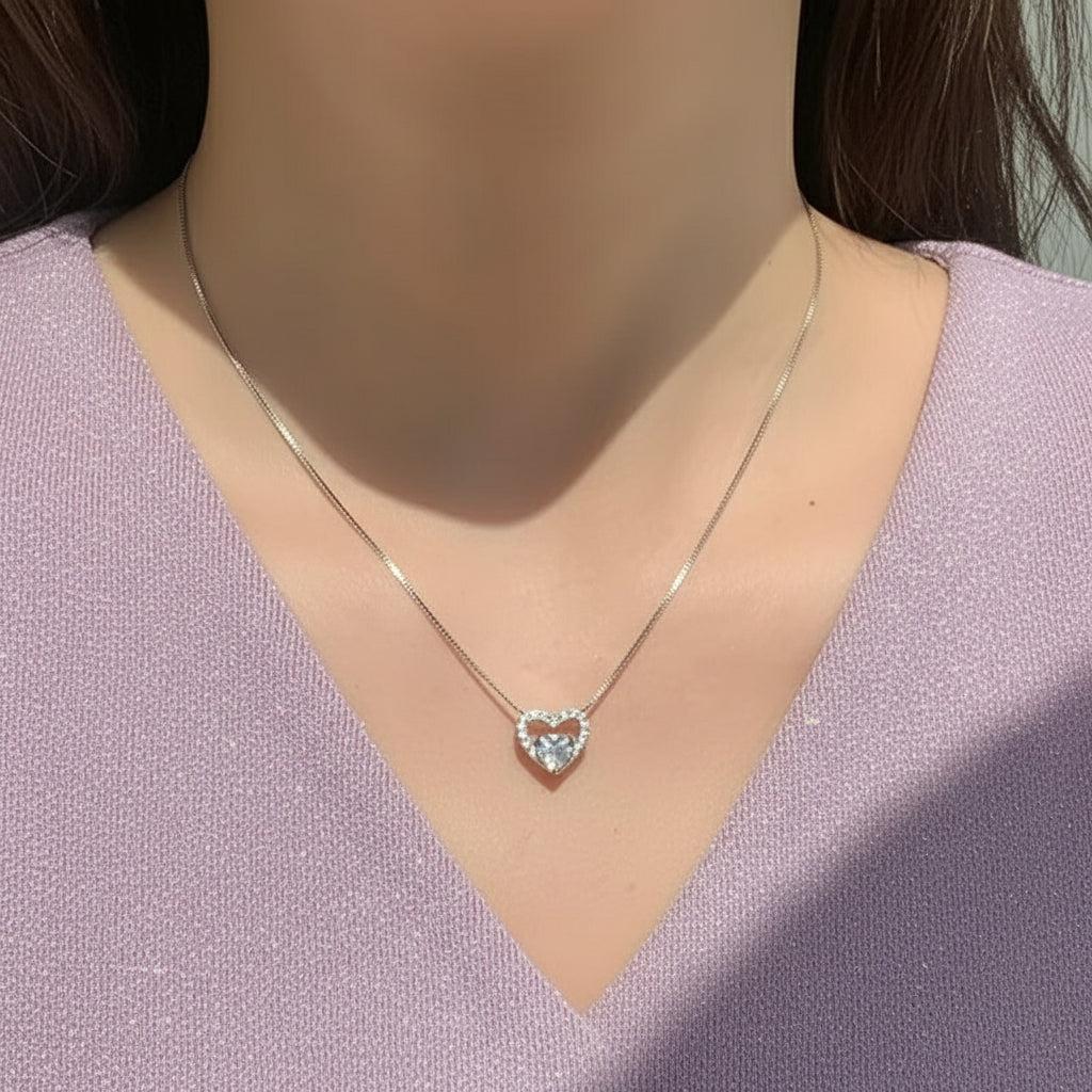 Twin Heart charm Necklace– Symbol of Love & Connection