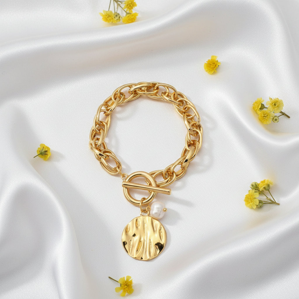 Sunwoven Links – Bohemian Gold Chunky Chain Bracelet