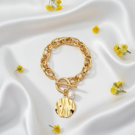 Sunwoven Links – Bohemian Gold Chunky Chain Bracelet